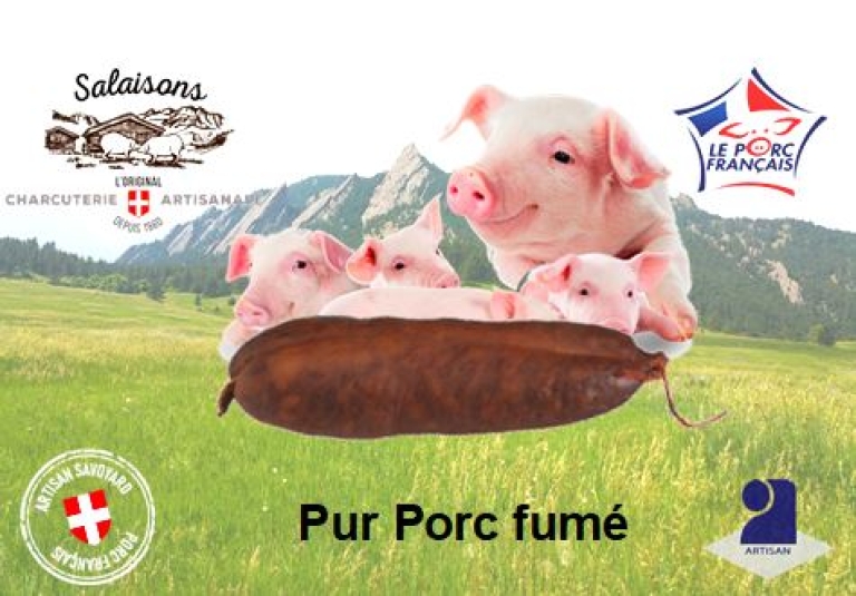 Saucisson Pur porc fumé au bois de Hêtre