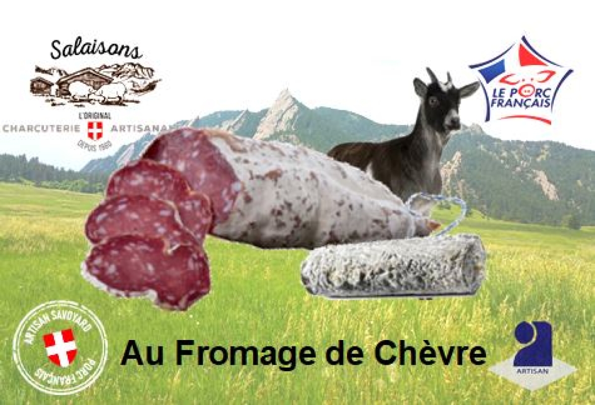 Salaisons Artisanales de Montagne Saucisson au Fromage de Chèvre ACHATS GRPOUPES CE