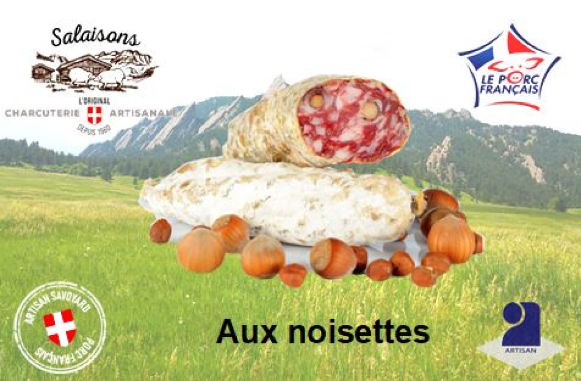 Salaisons Artisanales de Montagne Saucisson aux Noisettes ACHATS GRPOUPES CE